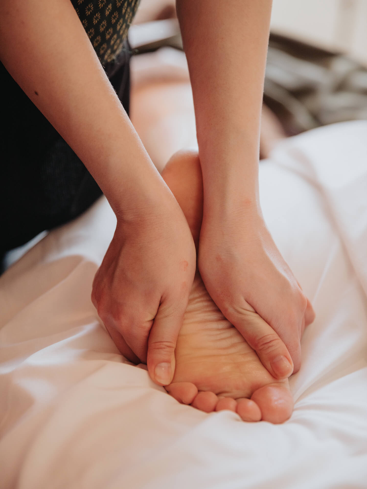 Close up of foot massage